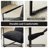 29''Wide Upholstered Sling Accent Chair with Metal Frame-671360047