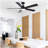 52" Black Lowe Profile Ceiling Fan with Light