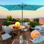 Parasol d'extérieur rectangulaire 10X6.5Ft Turquoise-1739771385