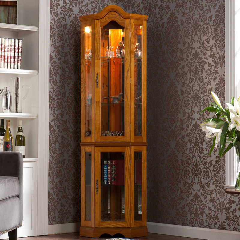 Vitrine lumineuse, Chêne doré