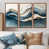 Toile avec cadre flottant brun