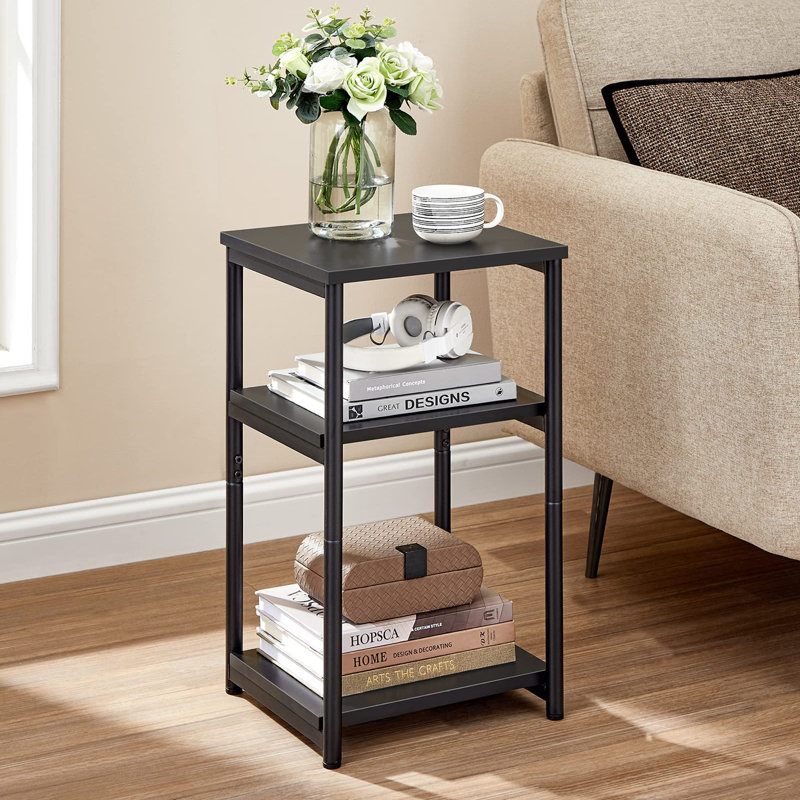 Side Table, Gray, Black
