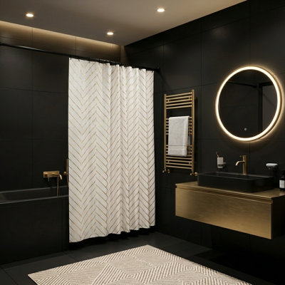 Knightsbridge Polyester Shower Curtain