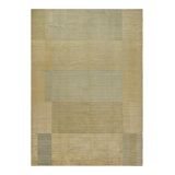 Rug & Kilim’S Modern Art Deco-Inspired Rug In Gold And Blue Geometric Patterns