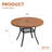 Malnar Round Metal Outdoor Dining Table With Umbrella Hole , 41.73'' in. W 41.73'' in. D-1506766450