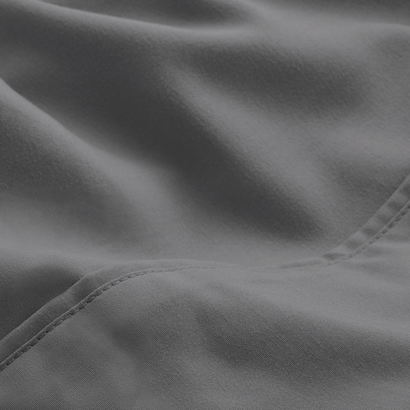Microfiber Sheet Set with Bonus Pillowcase Set, Gray, Split Head Flex King