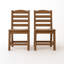 Ensemble de 2 chaises d'extérieur brun sans accoudoirs - Matériau PEHD-583438247