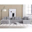 Canapé modulaire 133,45 po en U modulaire en tissu rayé 4 places pour salon spacieux