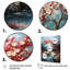 Arbre rouge fleur rouge au clair de lune - Art mural arbre-1082636392-1082636394