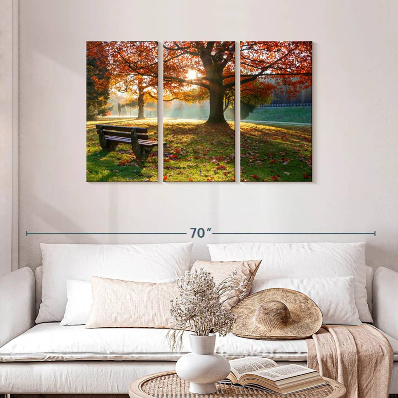 Banc Harnek Park en automne, H 28 po x l 45 po
