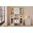 41.3" Makeup Vanity with Sliding Mirror, LED Lighting & Stool