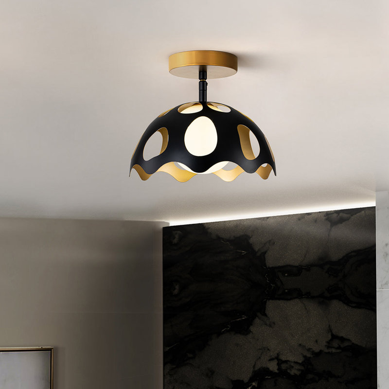 Pebbles Pendant, Satin Black, 5" H x 10" W x 10" D