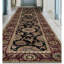 Manchuria Wool Oriental Area Rug in Black/Wine