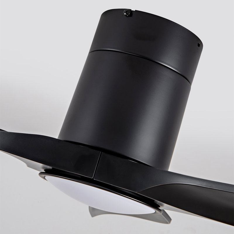 Hot Sales Ceiling Fan With Lights 42 Inch Flush Mount Ceiling Fan With Remote Control, Black