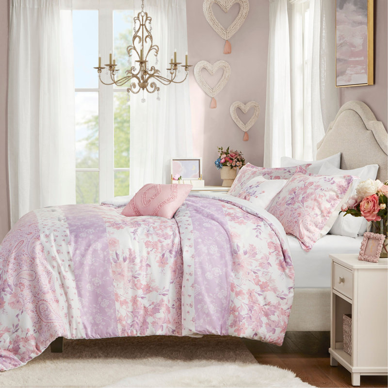 Floral Paisley Comforter Set, Full Comforter + 4 Additional Pieces