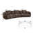 Bash 145"L Upholstered Sofa with 7 Pillows
