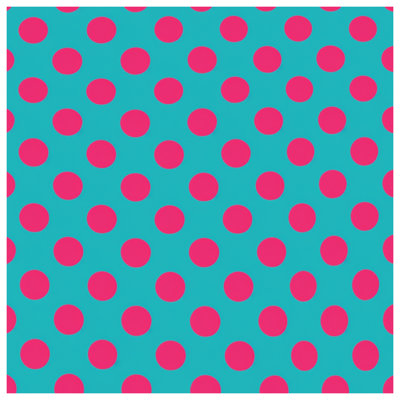 Teal Pink Polka Dots Double Sided Throw Pillows