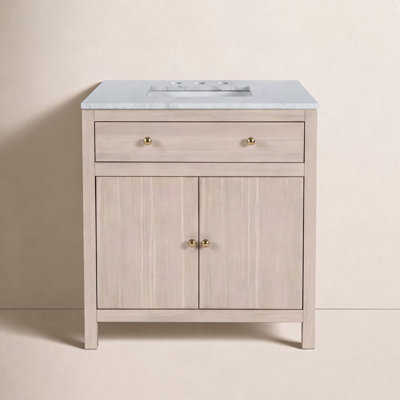 Celine 32" Carrara Marble Single Bathroom Vanity