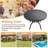 5-Piece Patio Dining Set, 47.24" Round Dining Table & 4 Swivel Chairs with Blue Cushions-1103737168
