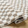 Cabble Checkered Machine Woven Polyester Area Rug in Tan/White
