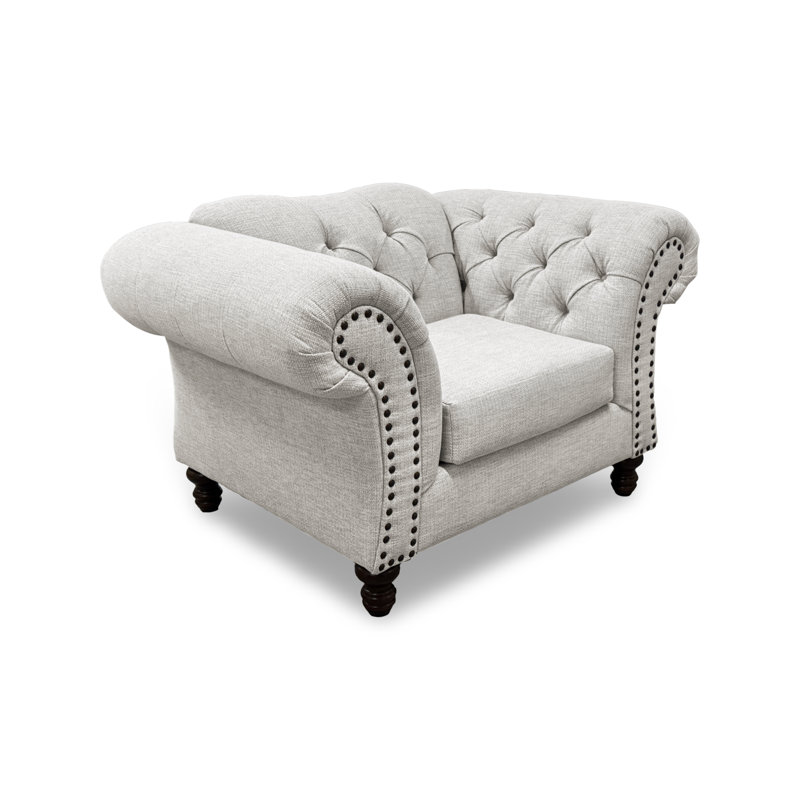 Fauteuil Chesterfield 52 po - Kaki Indus