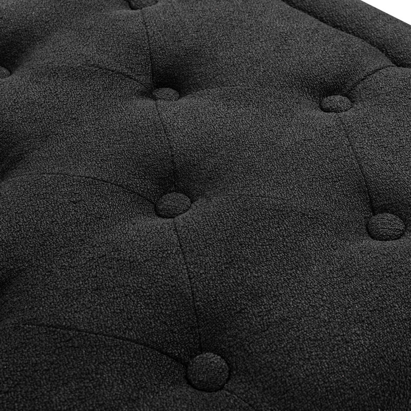 Tête de lit tapissier 64 po, Noir