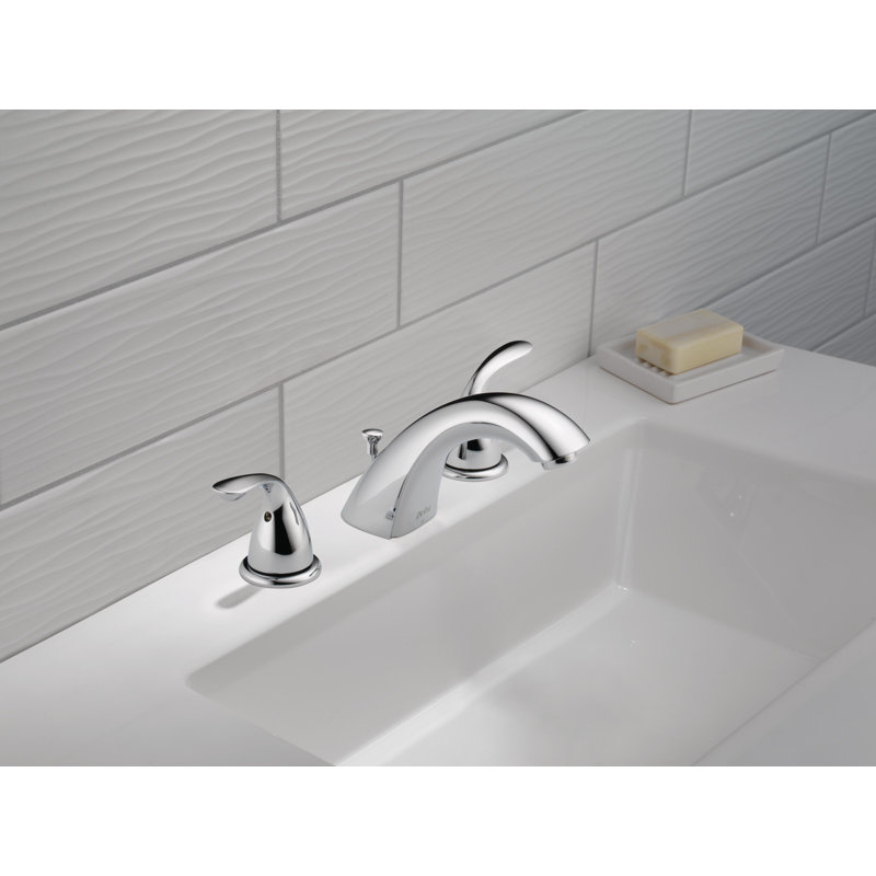 Classic Widespread Bathroom Faucet with Drain Assembly, Chrome