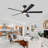 60'' Smart Ceiling Fan With 5 Blades,remote And App Control Led Light