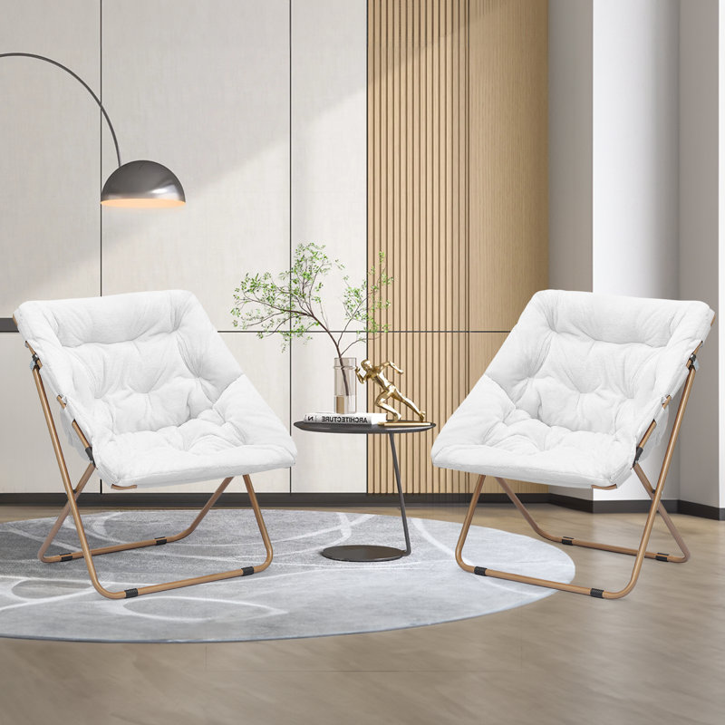 Chaise de salle à manger Ariadnna, Fausse fourrure rose, Non