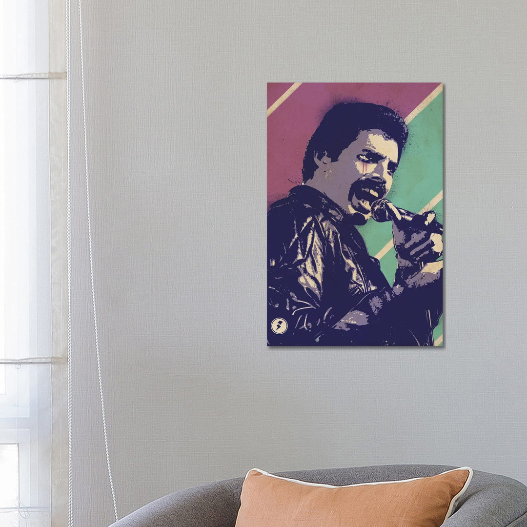 Freddie Mercury von Supanova - Galerie-verpackte Leinwand Giclée auf Leinwand