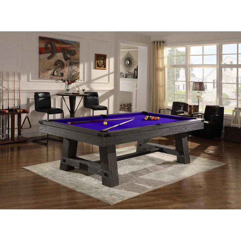 Yukon Slate Pool Table with Professional Installation Included, 7'5", Purple, Weathered Fieldstone