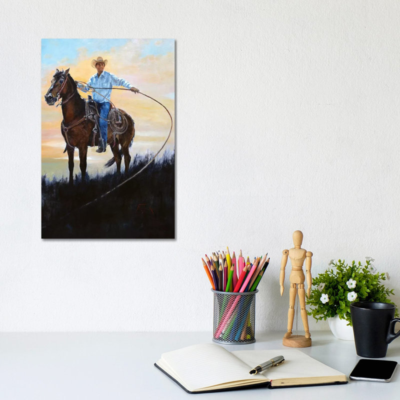 Rancher by Jan Perley - Wrapped Canvas Gallery-Wrapped Canvas Giclée, 20.32 cm H x 30.48 cm W