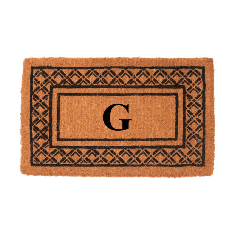 Monogrammed Welcome Outdoor Doormat, 2' x 3'3", G