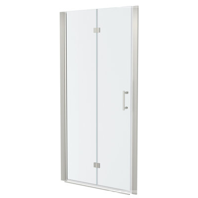 Porte de douche pliante sans cadre 36 po x l 72 po avec verre trempé