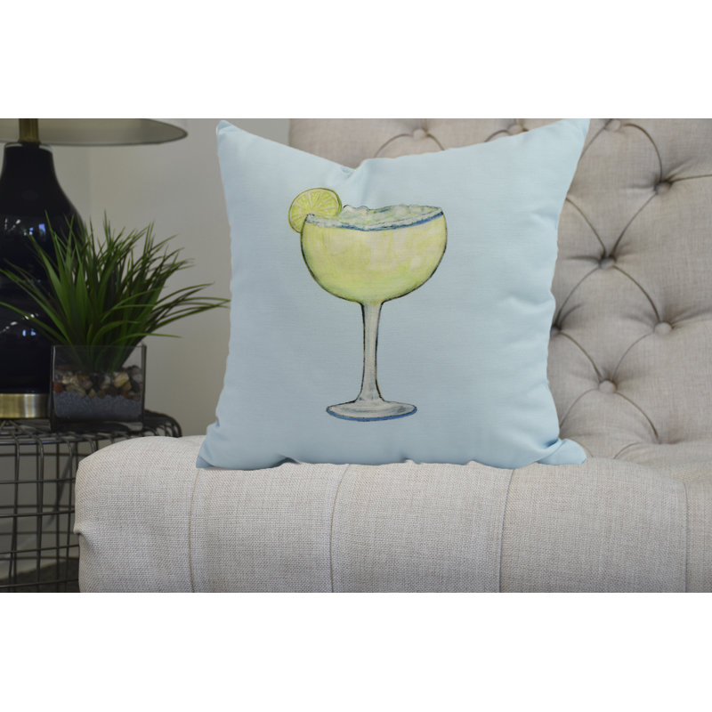 Palm Beach Square Pillow Cover and Insert, Pale Blue, 16" x 16"