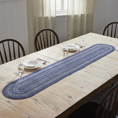Birtwhistle Great Falls Blue Jute Table Runner