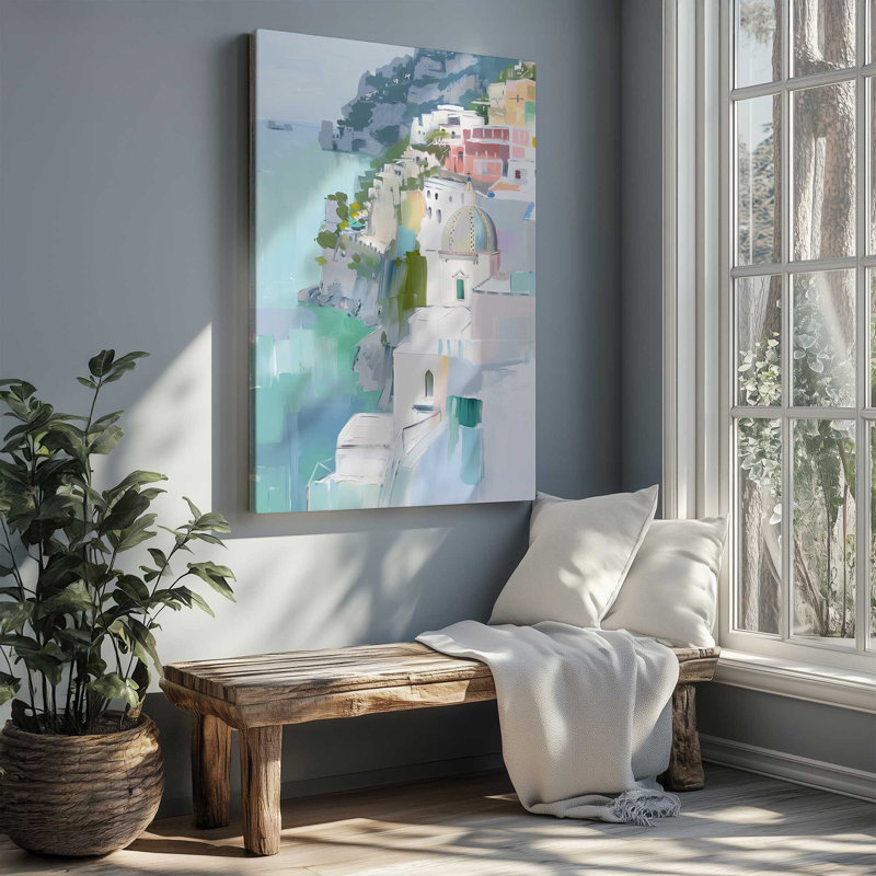 Coastal Village Glow II, Stretched Canvas, Wrapped Canvas, 18" H x 12" W