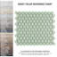 Carreau de mosaïque de plancher et de mur en porcelaine hexagonale lustrée 10-1 / 4 "x 11-7 / 8" Metro 1-50783798