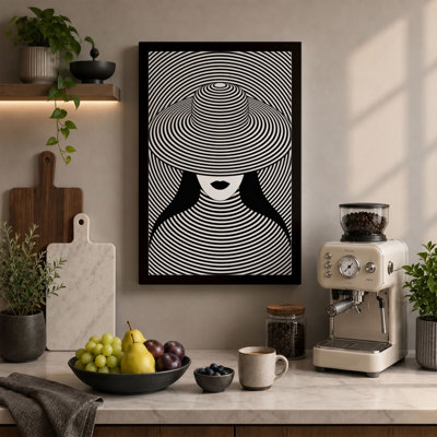 Patterned Silhouette Graphic Art - Wrapped Canvas