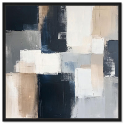 Blue and Tan Abstraction I Canvas Blue Wall Art by 