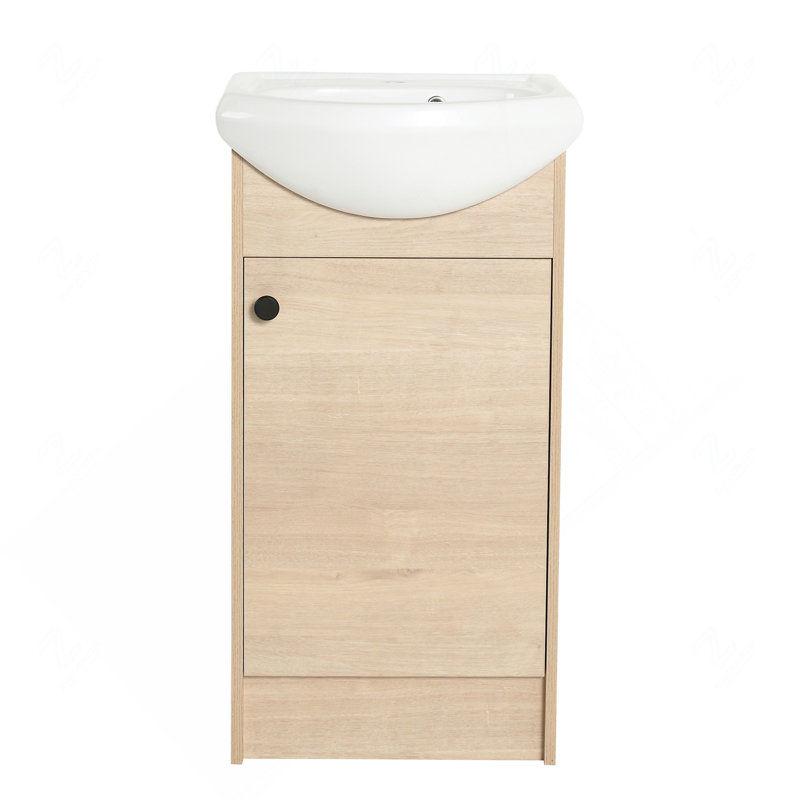 18" Freestanding Small Bathroom Vanity with Sink Combo