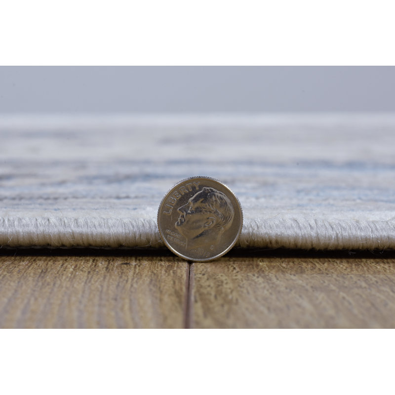 Tapis oriental ivoire et gris Coffield, Rectangulaire 2 pi x 3 pi