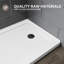 Base de douche antidérapante l 60 po x P 30 po avec ensemble de drain noir mat, conception à seuil plus large-132008077-122574550