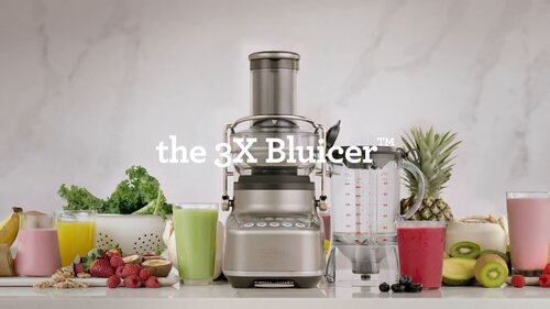 Breville 3X Bluicer Blender Juicer, Multi-Purpose, Smoked Hickory