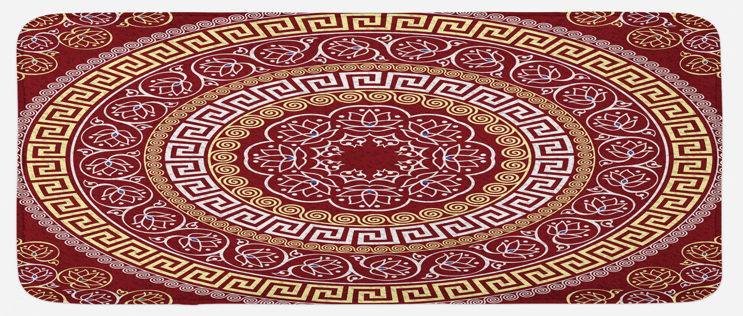 East Urban Home Greek Key Kitchen Mat | Wayfair
