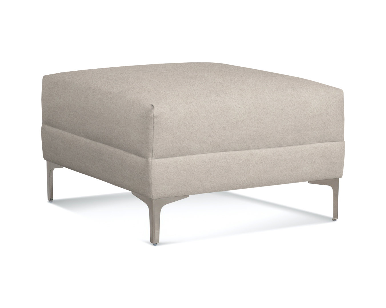 Alexa Upholstered Ottoman, Elite Dove Linen