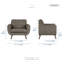 Ensemble de salon 3 pièces en microfibre Dmitri Mid-Century Modern-577974693