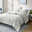 Édredon gris en velours froissé pour lit simple / simple TG avec literie de style moelleux