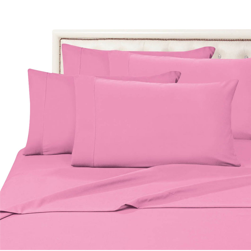  1500 Thread Count Microfiber Sheet Set, California King, Light Pink