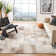 Studio Leather Hand Woven Leather With Felt Geometric Rug